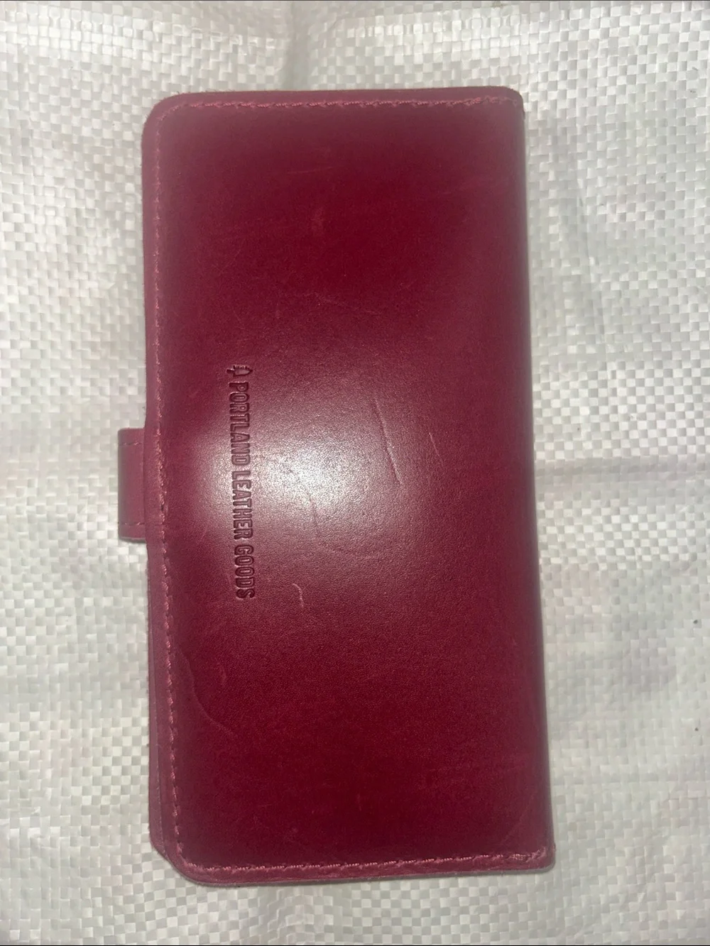 Portland leather goods wallet magenta
